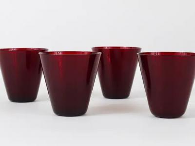 Kaj Franck Four Kaj Franck Kartio Midcentury Drinking Glasses by Nuutajarvi Nottsjo Finland