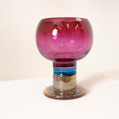 Kaj Franck Kaj Franck Art Glass Multi Coloured Goblet Nuutaj rvi 1960s