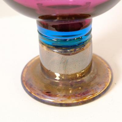 Kaj Franck Kaj Franck Art Glass Multi Coloured Goblet Nuutaj rvi 1960s