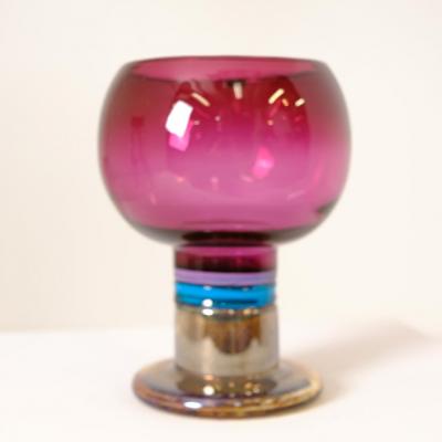 Kaj Franck Kaj Franck Art Glass Multi Coloured Goblet Nuutaj rvi 1960s