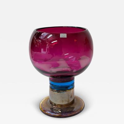 Kaj Franck Kaj Franck Art Glass Multi Coloured Goblet Nuutaj rvi 1960s