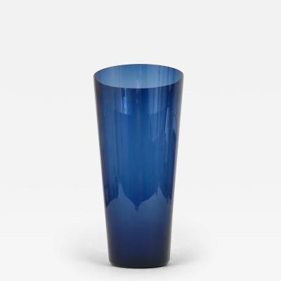 Kaj Franck Large Kaj Franck Blue Midcentury Vase Kartio by Nuutajarvi Nottsjo Finland