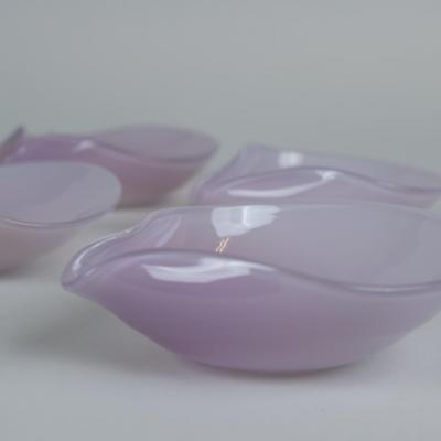 Kaj Franck Set of Five Pink Mold Blown Kaj Franck Vases for Iittala 1947 1952