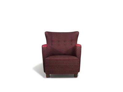 Kaj Gottlob 1937 Kaj Gottlob for A J Iversen Lounge Chair in Original Lis Ahlmann Fabric