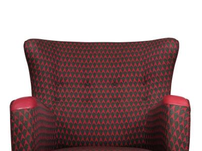 Kaj Gottlob 1937 Kaj Gottlob for A J Iversen Lounge Chair in Original Lis Ahlmann Fabric