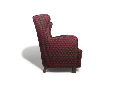 Kaj Gottlob 1937 Kaj Gottlob for A J Iversen Lounge Chair in Original Lis Ahlmann Fabric