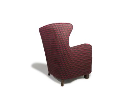 Kaj Gottlob 1937 Kaj Gottlob for A J Iversen Lounge Chair in Original Lis Ahlmann Fabric