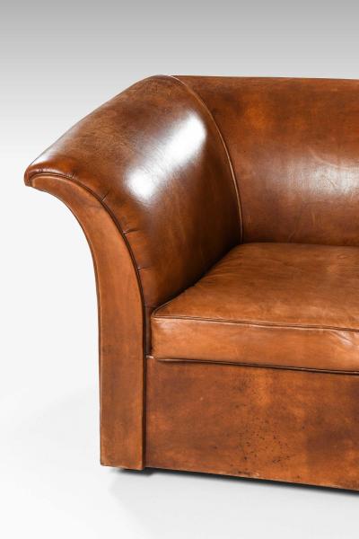 Kaj Gottlob Kaj Gottlob Attributed Leather Sofa 1940s