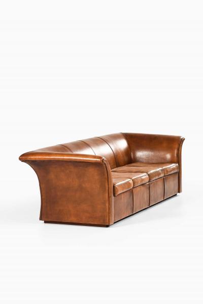 Kaj Gottlob Kaj Gottlob Attributed Leather Sofa 1940s