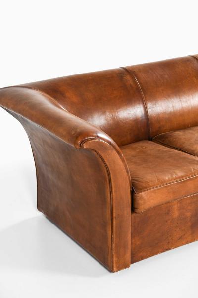 Kaj Gottlob Kaj Gottlob Attributed Leather Sofa 1940s