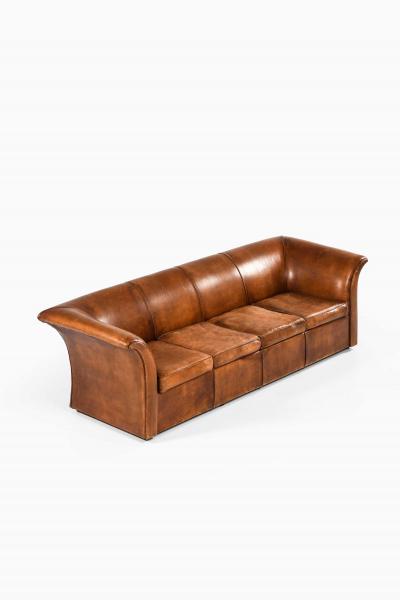 Kaj Gottlob Kaj Gottlob Attributed Leather Sofa 1940s