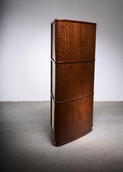 Kaj Winding Teak corner cabinet with tambour doors