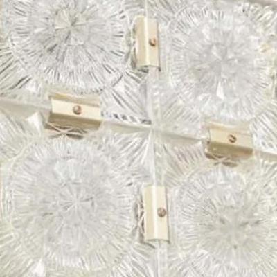 Kamenicky Senov Artisan Kamenicky Senov Bohemian Glass Cube Pendant 1960s