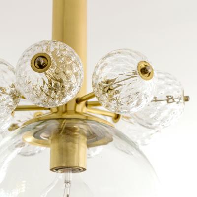 Kamenicky Senov Kamenicky Senov Czech pendant with hand blown glass on a polished brass frame