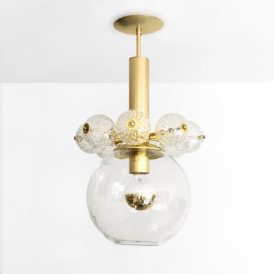 Kamenicky Senov Kamenicky Senov Czech pendant with hand blown glass on a polished brass frame