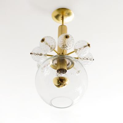 Kamenicky Senov Kamenicky Senov Czech pendant with hand blown glass on a polished brass frame