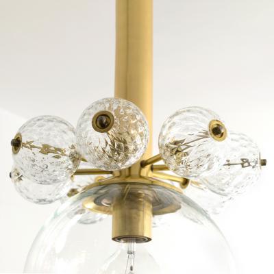 Kamenicky Senov Kamenicky Senov Czech pendant with hand blown glass on a polished brass frame