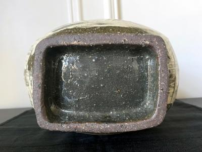 Kang Hyo Lee Contemporary Ceramic Buncheong Moon Flask by Kang Hyo Lee