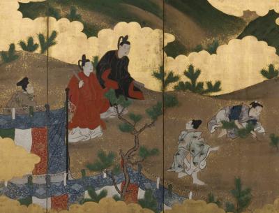 Kano School New Years Pine Saplings ca 1800