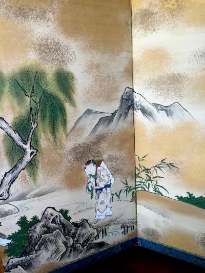 Kano Tanshin Rare Antique Japanese Folding Screen by Kano Tanshin