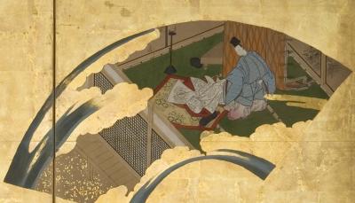 Kano Toshinobu Screen with Fans Cartouches 19th century