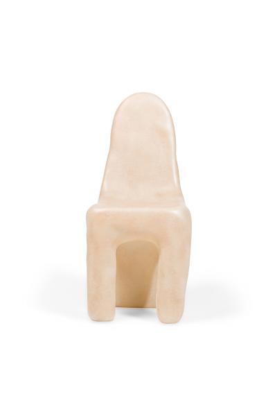 Kar Studio Chinese Contemporary Beige Amorphous Fiberglass Side Chairs