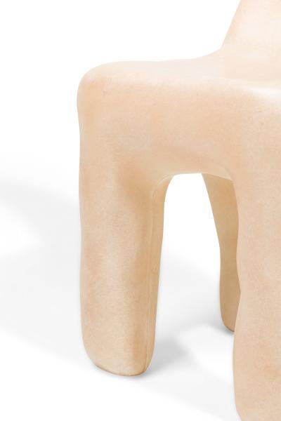 Kar Studio Chinese Contemporary Beige Amorphous Fiberglass Side Chairs