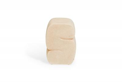 Kar Studio Chinese Contemporary Beige Fiberglass Low Stools