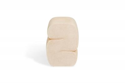 Kar Studio Chinese Contemporary Beige Fiberglass Low Stools