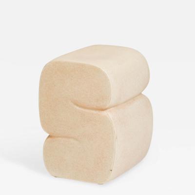 Kar Studio Chinese Contemporary Beige Fiberglass Low Stools