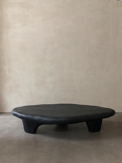 Kar Studio Chinese Contemporary Black Fiberglass Tripod Coffee Table