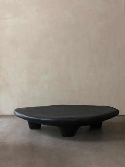 Kar Studio Chinese Contemporary Black Fiberglass Tripod Coffee Table