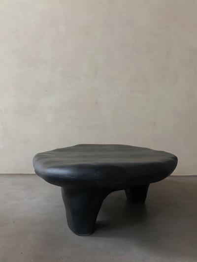 Kar Studio Chinese Contemporary Black Fiberglass Tripod Coffee Table