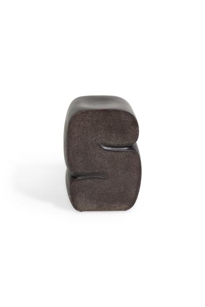 Kar Studio Chinese Contemporary Brown Fiberglass Low Stool