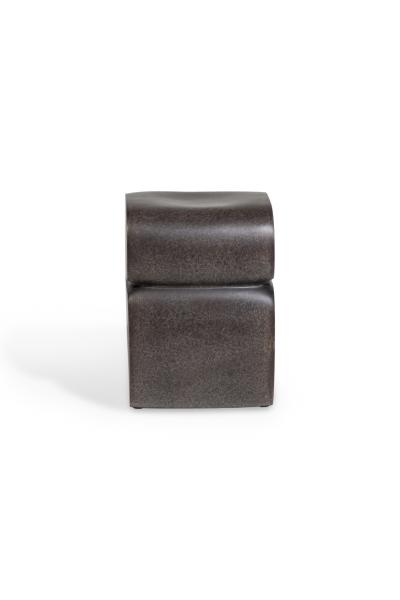 Kar Studio Chinese Contemporary Brown Fiberglass Low Stool