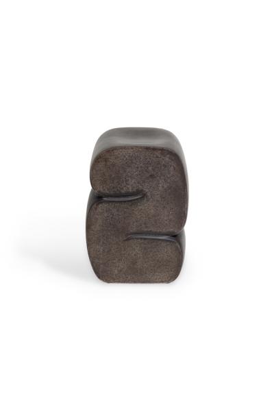 Kar Studio Chinese Contemporary Brown Fiberglass Low Stool