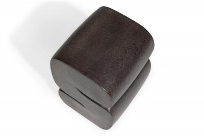 Kar Studio Chinese Contemporary Brown Fiberglass Low Stool