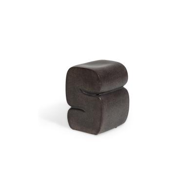 Kar Studio Chinese Contemporary Brown Fiberglass Low Stool