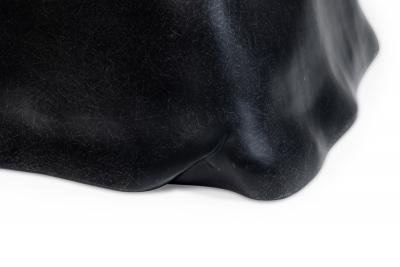 Kar Studio Contemporary Black Amorphous Pudding Fiberglass Coffee Tables