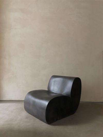 Kar Studio Contemporary Coffee Curl Up Lounge Chair