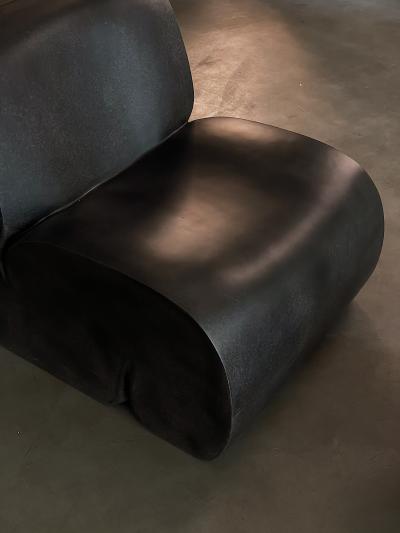 Kar Studio Contemporary Coffee Curl Up Lounge Chair