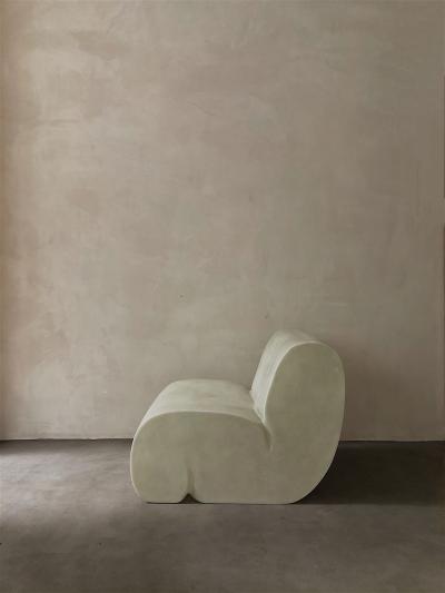 Kar Studio Contemporary White Curl Up Lounge Chair