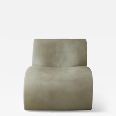 Kar Studio Contemporary White Curl Up Lounge Chair