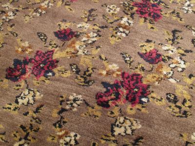 Karapinar Rug with Flowers and Greek Key Border