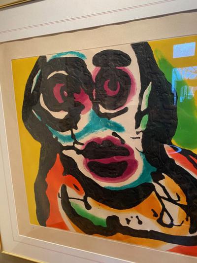 Karel Appel ACQUATINT AND CARBORUNDUM UNTITLED PLATE IV FROM FIVE NIGHT FACES IN BROADWAY