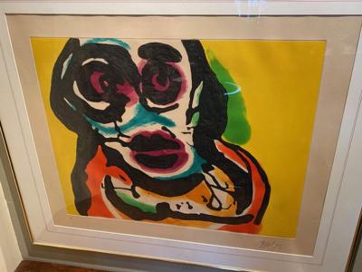 Karel Appel ACQUATINT AND CARBORUNDUM UNTITLED PLATE IV FROM FIVE NIGHT FACES IN BROADWAY