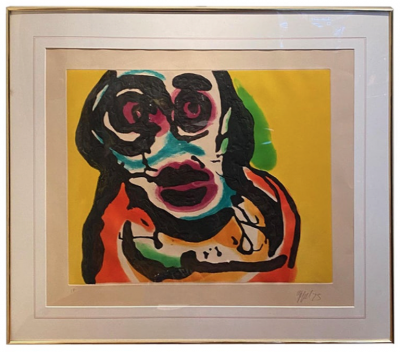 Karel Appel ACQUATINT AND CARBORUNDUM UNTITLED PLATE IV FROM FIVE NIGHT FACES IN BROADWAY