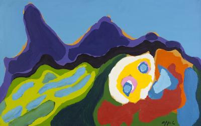 Karel Appel PERSONAGE IN LANDSCAPE C 1973