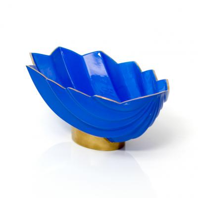 Karen Bj rquist Scandinavian Modern Karen Bj rquist Cobalt Gold Glazed Bowl R rstrand Sweden