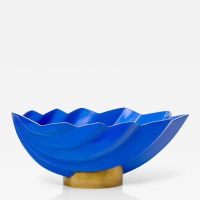 Karen Bj rquist Scandinavian Modern Karen Bj rquist Cobalt Gold Glazed Bowl R rstrand Sweden